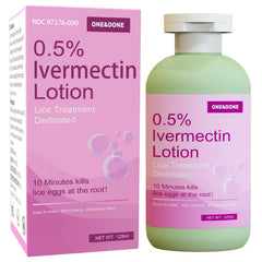 Ivormetn lice treatment bottle ready for dry-hair application