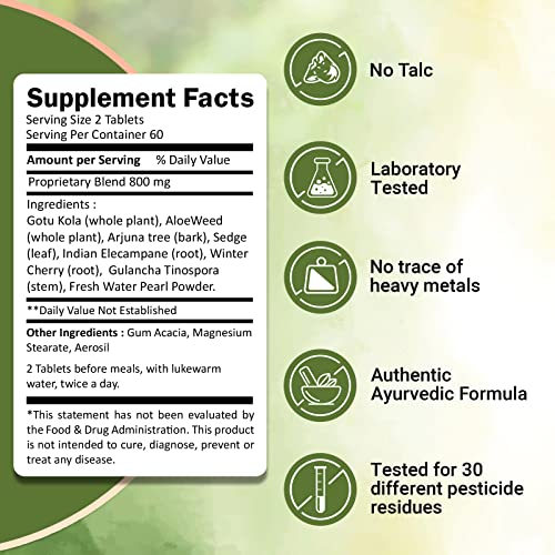 Ivy's Mukta Vati bottle label closeup shows herbal blend quality