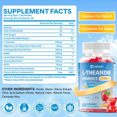 Jabsah L-Theanine Gummies illustrated for focused study moments.