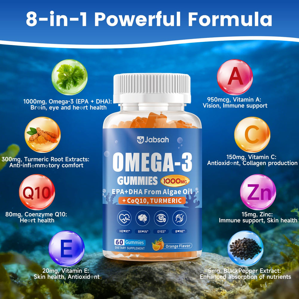 Jabsah gummies offer no fishy taste and a sugar-free formula.