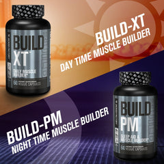 Jacked Factory Build PM Ashwagandha image hints at calm focus at night.