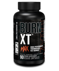 Jacked Factory Burn-XT Max bottle front view highlighting the high-energy formula