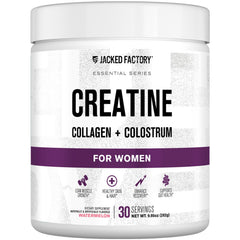Jacked Factory Creatine for Women watermelon bottle front shows lean muscle focus and clean formula