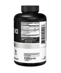 Jacked Factory Creatine HCL HMB capsules daily routine setup with water