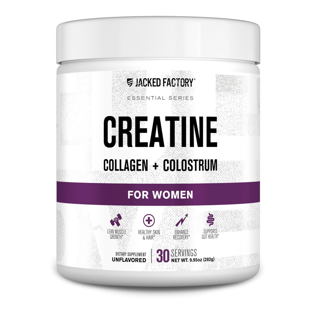 Jacked Factory Creatine for Women bottle showing clear label for lean muscle support