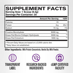 Jacked Factory Creatine for Women colostrum scoop illustrating immune and gut wellness