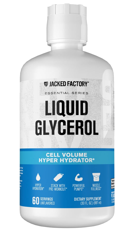Botella de glicerol líquido de Jacked Factory para mayor volumen muscular.