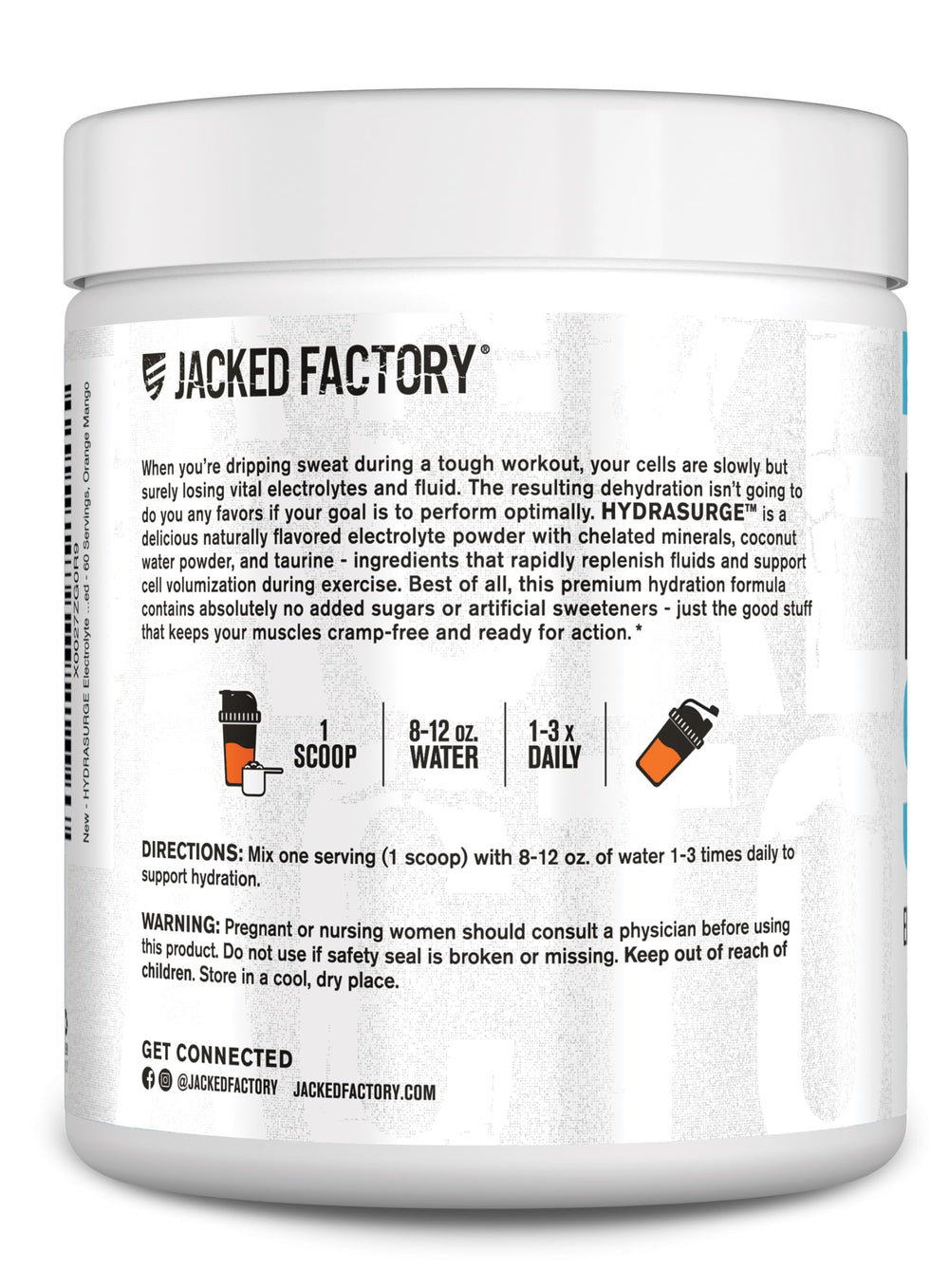 Jacked Factory HYDRASURGE keto-friendly, sugar-free formula fits low-carb training.