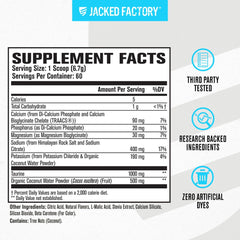Jacked Factory HYDRASURGE taurine and energy blend supports workout stamina.