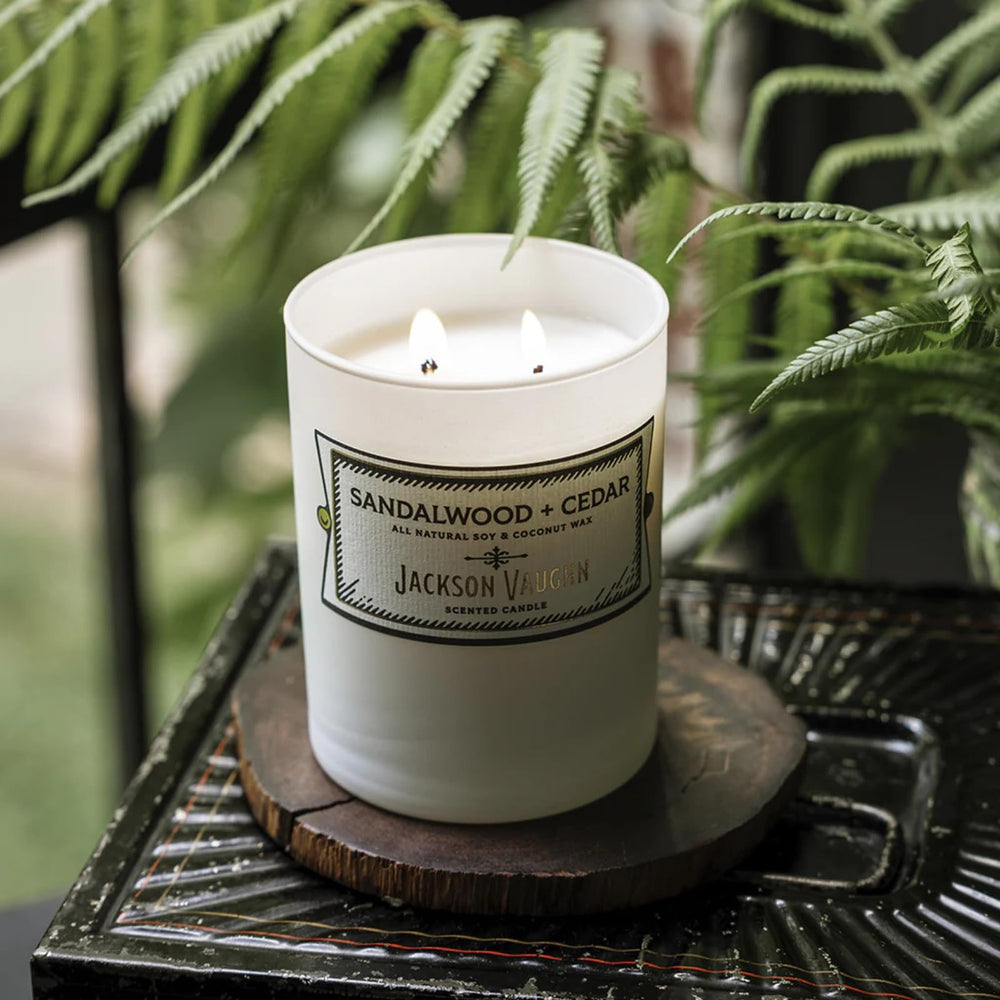 Jackson Vaughn Daily Rituals packaging and soft glow ideal for gifting.