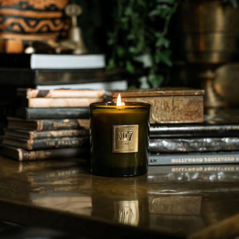 Jackson Vaughn No. 7 Grove hand-poured soy wax candle offers clean burn and premium fragrance
