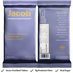 Jacob Bar Mixed Berry front view highlights wholesome ingredients and no seed oils.