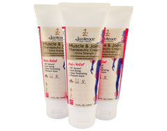JADIENCE Muscle & Joint Cream jar close-up showing creamy texture for soothing relief.