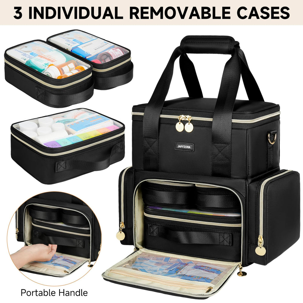 Jaffzora bag interior transparent covers for quick item recognition