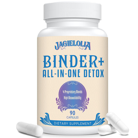 Jagielolia Detox Binder activated charcoal capsules for toxin support and gentle daily cleansing
