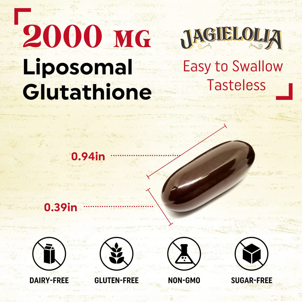 End frame shows Jagielolia liposomal glutathione finish emphasizing ease of use.