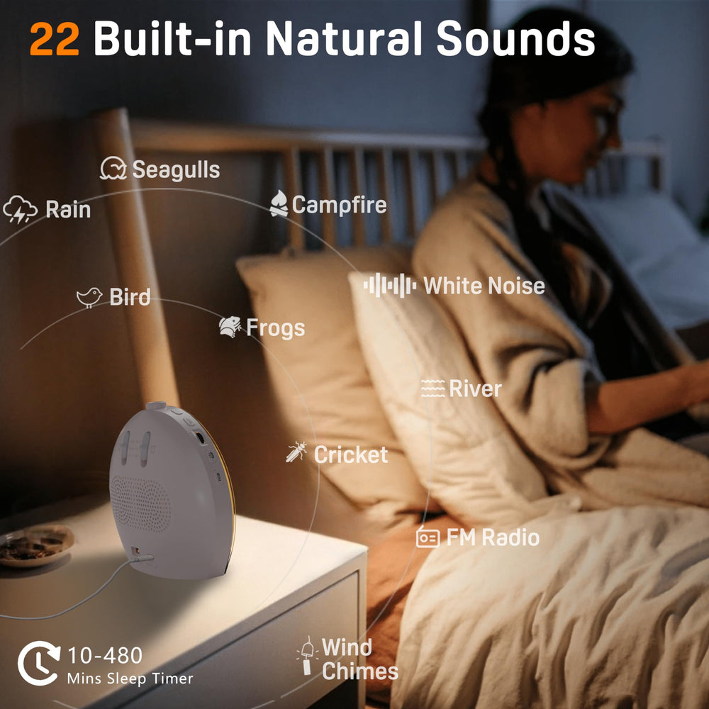 JALL Sunrise Alarm Clock offers 25 soothing sounds for relaxation