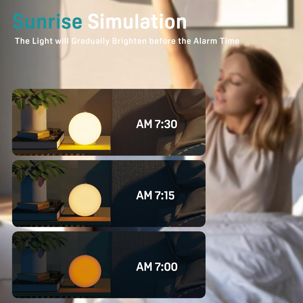 JALL clock with dimmable display to reduce glare at night