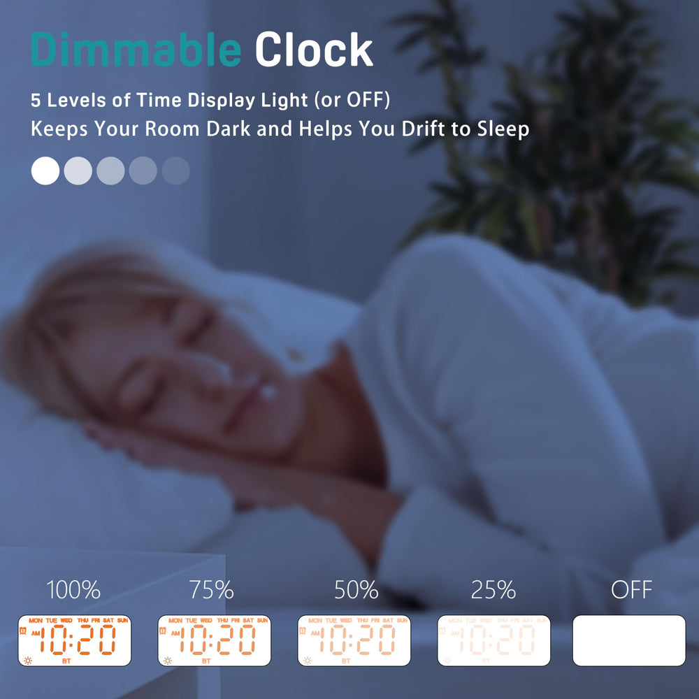 JALL clock powered by outlet; no battery required for steady operation