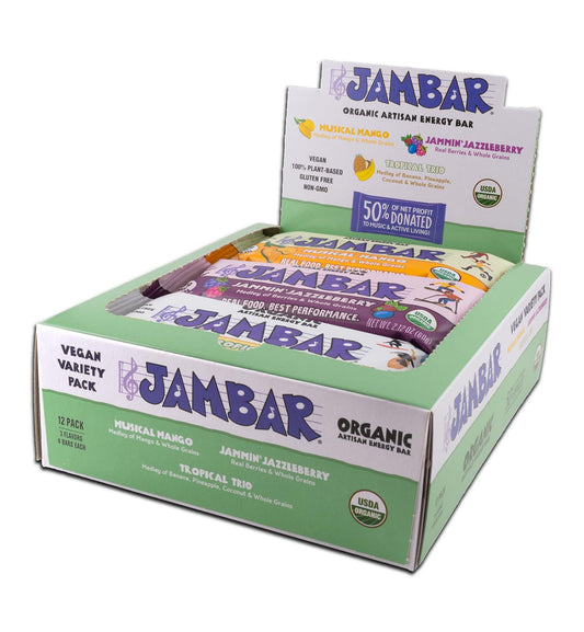JAMBAR Tropical Trio energy bar—tropical flavors for on-the-go fueling