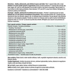 Jamieson Probiotic 10 Billion bottle side with label and 130 capsules for convenient daily use.