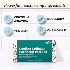 Jane Vine collagen forehead mask softens fine lines during wear