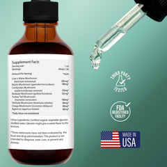 Back label highlights USDA Organic and alcohol-free formula.