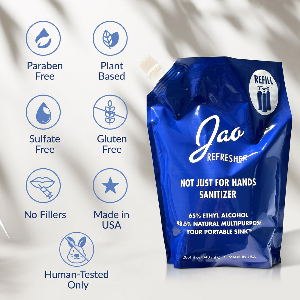 Jao Refresher refill multipurpose hub in travel kit for versatile care
