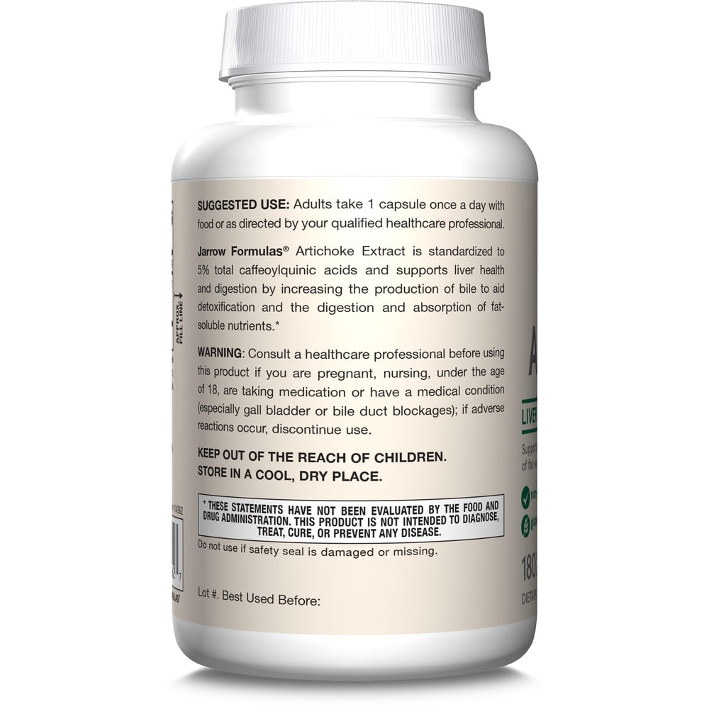 Jarrow Formulas Artichoke daily use with food concept image