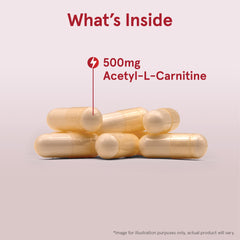 Jarrow Formulas Acetyl L-Carnitine 500mg capsule—crosses blood-brain barrier.