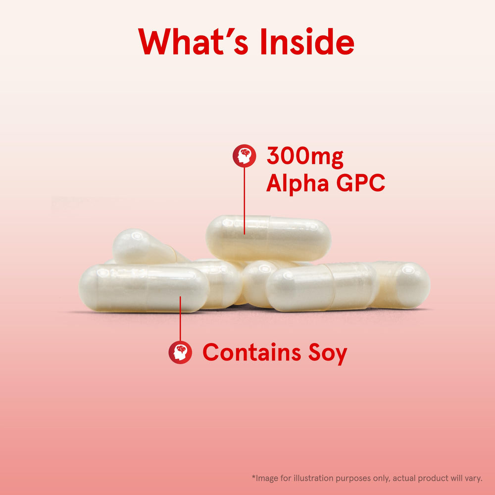 Label of Jarrow Formulas Alpha GPC with clear ingredient details
