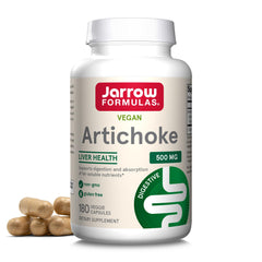 Jarrow Formulas Artichoke 500 mg veggie caps bottle ready for daily digestion support.