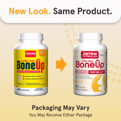 BoneUp label on bottle with ingredients and certifications