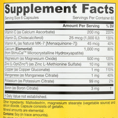 D3 and K2 synergy shown on BoneUp packaging for bone health support