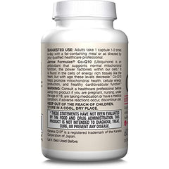 Jarrow Formulas Co-Q10 60-day supply packaging on shelf.