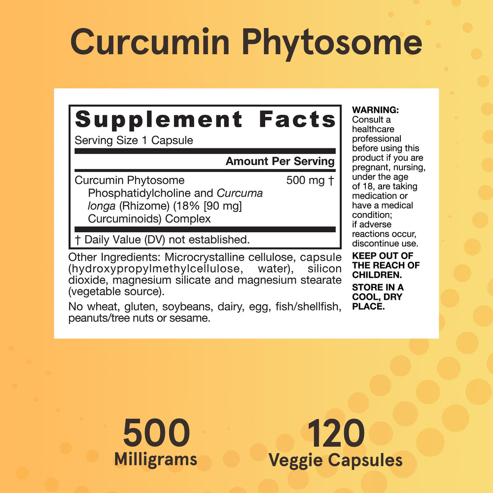 Jarrow Formulas Curcumin Phytosome phosphatidylcholine ingredient graphic overview.