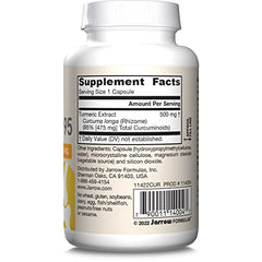Jarrow Formulas Curcumin 95 easy dosing with meals supports consistent use.