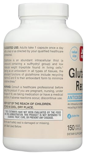 Pouring Jarrow Formulas Glutathione Reduced capsules into hand for easy daily use.