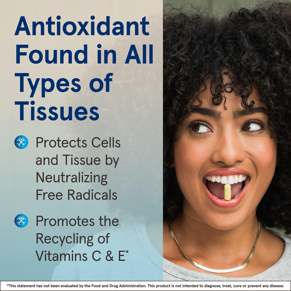 Jarrow Formulas Glutathione Reduced label details show ingredient clarity.
