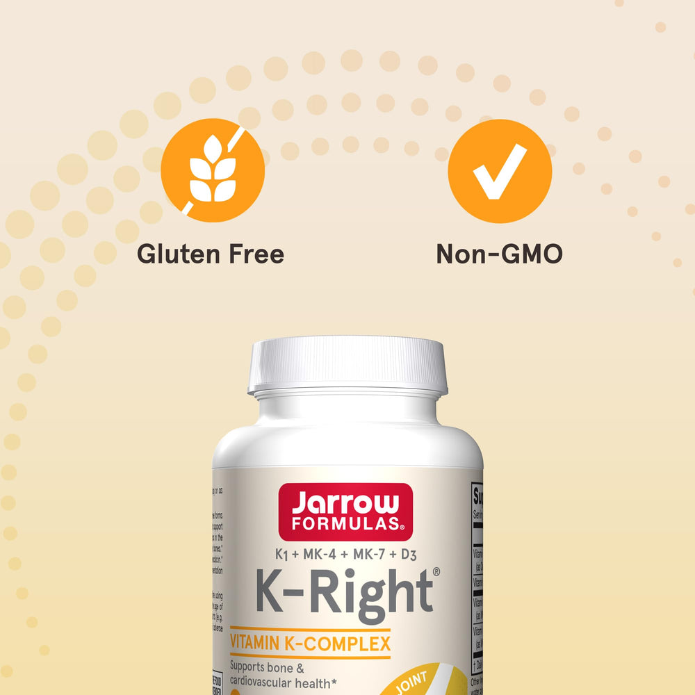 K-Right ingredients include K1, MK-4, MK-7 for vitamin K coverage.