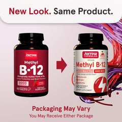 Close-up of Jarrow Formulas Methyl B-12 cherry-flavored chewable tablet highlighting high potency.