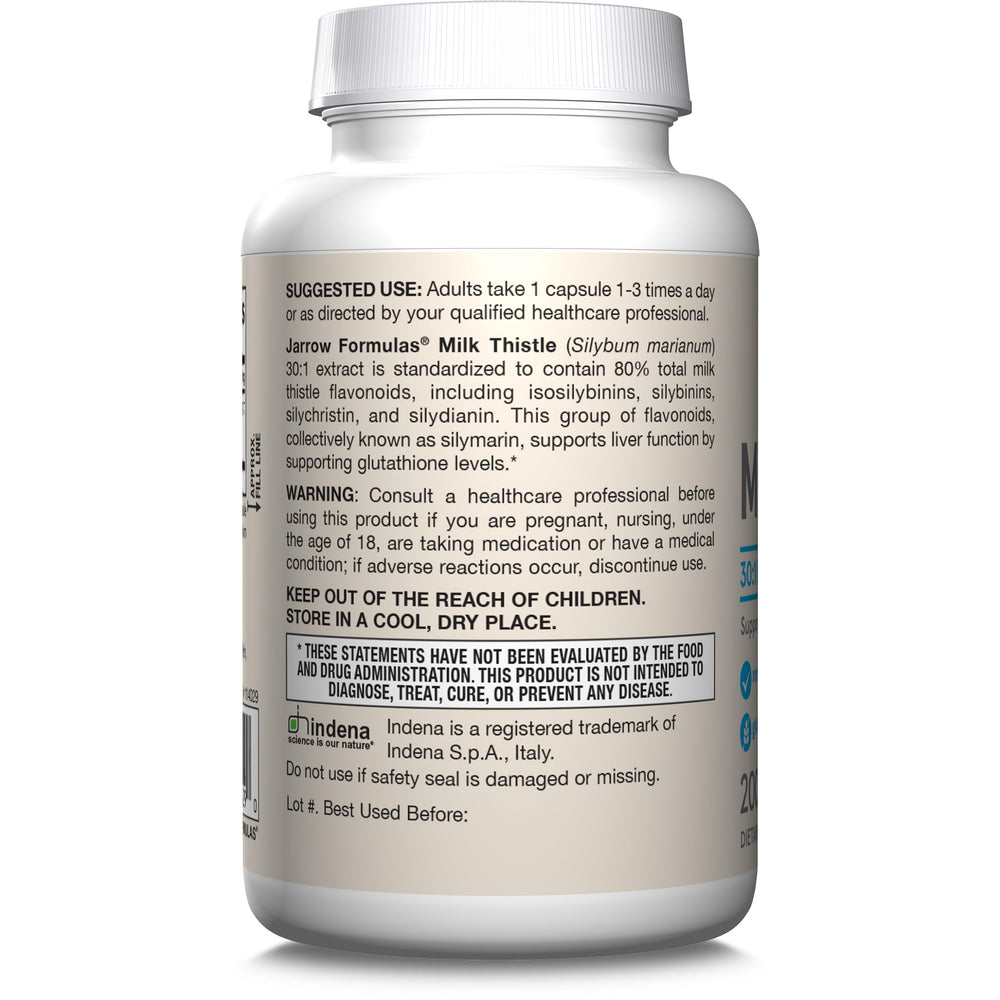 Jarrow Formulas Milk Thistle offers vegan gluten-free credentials for mindful shoppers.