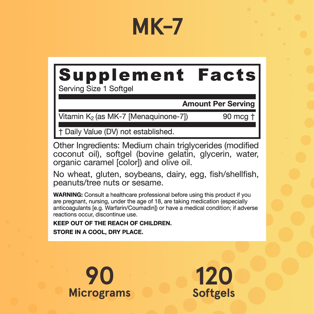 Fermentation origin note on MK-7 bottle from natto Bacillus subtilis