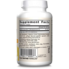 Jarrow Formulas MK-7 bottle with inner view of softgels