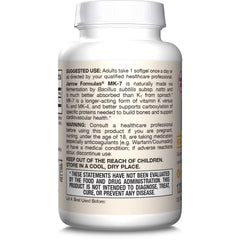 Ingredient panel view of Jarrow Formulas MK-7 vitamin K2 MK-7.