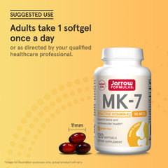 Front packaging shot of Jarrow Formulas MK-7 for quick recognition.