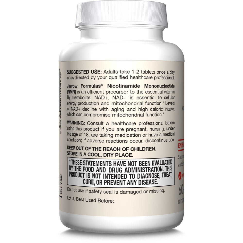 Vegan gluten free non GMO badge on NMN bottle