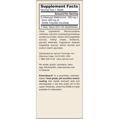 Pill close-up showing uniform SAMe 200 mg tablets