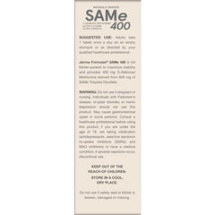 Jarrow Formulas SAMe 400mg bottle showing easy-to-swallow tablet design.