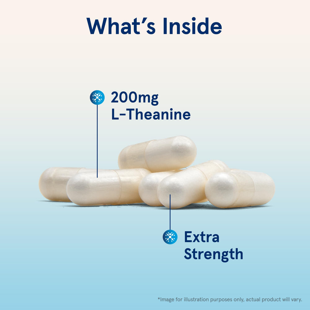 Jarrow Formulas Theanine 200 mg packaging back-label view verifies allergen-free ingredients